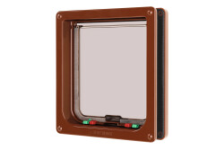 Beeztees CatMate Kedi Kapısı, Büyük, Çift Yönlü, 4 fonksiyonlu, Kahverengi, 23,5x25,2cm - Beeztees