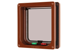 Beeztees CatMate Kedi Kapısı, Çift Yönlü, 2 fonksiyonlu, Kahverengi, 19,2x20cm - Beeztees