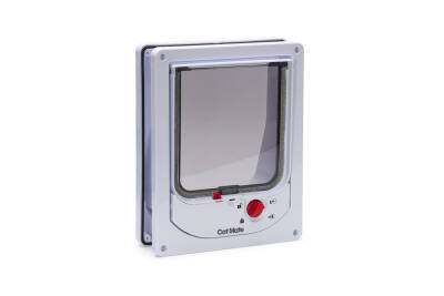 Beeztees CatMate Kedi Kapısı, Magnet İle Özel Girişli, Çift Yönlü, 2 fonksiyonlu, Kilitli, Beyaz, 24 - 1