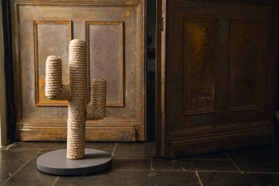 Beeztees DBL Kedi Tırmalama, Boz Kahverengi, 35x35x60cm - 4