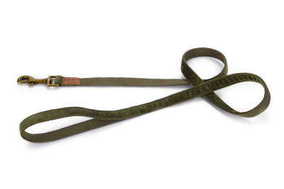 Beeztees DBL Köpek Gezdirme Kayışı, Velura, Yeşil, 120cm, 20mm - 1