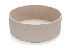 Beeztees DBL Köpek Mama Su Kabı, Bambu, Bej, 21cm, 1430ml - Beeztees