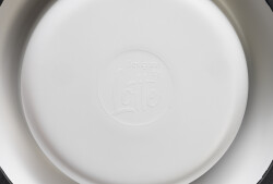 Beeztees DBL Köpek Mama Su Kabı, Mat Altın Rengi Paslanmaz Çelik, Bej Mermer Görünümlü, 14cm, 160ml - 5