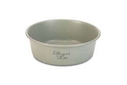 Beeztees DBL Köpek Mama Su Kabı, Mat Gri Paslanmaz Çelik, 20cm, 1,9L - Beeztees