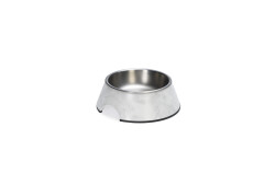 Beeztees DBL Köpek Mama Su Kabı, Mat Paslanmaz Çelik, Beyaz Mermer Görünümlü, 14cm, 160ml - 4