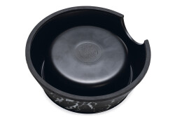 Beeztees DBL Köpek Mama Su Kabı, Mat Siyah Paslanmaz Çelik, Siyah Mermer Görünümlü, 14cm, 160ml - 4