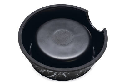 Beeztees DBL Köpek Mama Su Kabı, Mat Siyah Paslanmaz Çelik, Siyah Mermer Görünümlü, 14cm, 160ml - 4