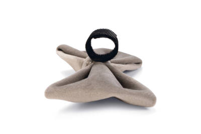 Beeztees DBL Köpek Papyonu, Kadife, Gri, 9cm - 3