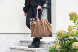 Beeztees DBL Köpek Taşıma Çantası, Yıkanabilir, 6,5Kg'ye kadar, Sütlü Kahve, 43x15x35cm - 2