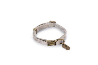 Beeztees DBL Köpek Tasması, Kadife, Gri, 20-30cm, 10mm - 1