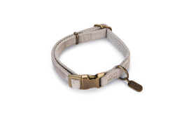 Beeztees DBL Köpek Tasması, Kadife, Gri, 26-40cm, 15mm - Beeztees