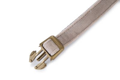 Beeztees DBL Köpek Tasması, Kadife, Gri, 35-50cm, 20mm - 3