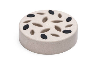 Beeztees DBL Köpek Yavaş Besleme Mama Kabı, Bambu, Bej, 17cm, 800ml - 5