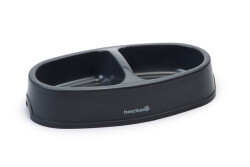 Beeztees İkili Mama ve Su Kabı, Plastik, Antrasit, 27x16,5x6cm, 2x400ml - Beeztees