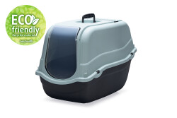 Beeztees Kapalı Kedi Tuvaleti, Açık Mavi Antrasit, 57x39x41cm - 3