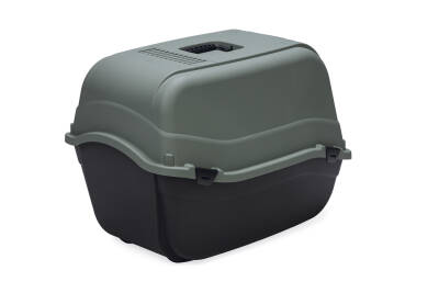 Beeztees Kapalı Kedi Tuvaleti, Koku Filtreli, Antrasit Koyu Mavi, 64x44x46cm - 3