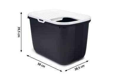 Beeztees Kapalı ve Derin Kedi Tuvaleti, Gri, 58x38,5x39,5cm - 2