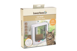 Beeztees Kedi Kapısı, Çift Yönlü, 4 fonksiyonlu, Beyaz, 23,5x25,2cm - 2