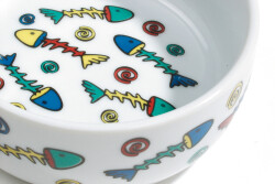 Beeztees Kedi Mama Su Kabı, Porselen, Beyaz, 11cm, 325ml - 2