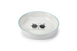 Beeztees Kedi Mama Su Kabı, Seramik, Beyaz, 16cm, 300ml - Beeztees