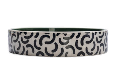 Beeztees Kedi Mama Su Kabı, Seramik, Yeşil / Beyaz, 16,5cm, 300ml - 2