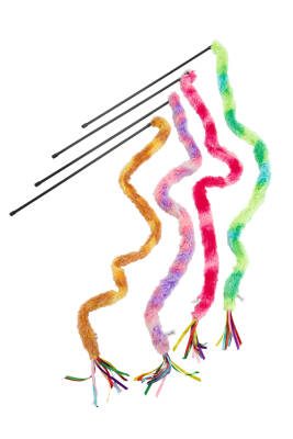 Beeztees Kedi Oltası, Komple Tüylü Peluş-100cm, Kurdelalar Uc, Çeşitli Renklerde, 50cm - 1