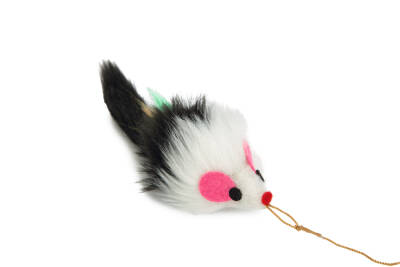 Beeztees Kedi Oltası, Peluş Fare Uc-14cm, Dayanıklı ip, 50cm - 2