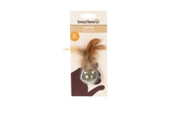 Beeztees Kedi Oyuncağı, Kediotu Topu, Tüylü, 12cm - 2