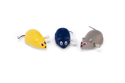 Beeztees Kedi Oyuncağı, Kurmalı Fare, Çeşitli Renklerde, 6,5x5x3cm - 1