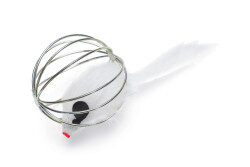 Beeztees Kedi Oyuncağı, Tel Top İçerisinde Pleuş Fare, Çeşitli Renklerde, 5,5cm - 2