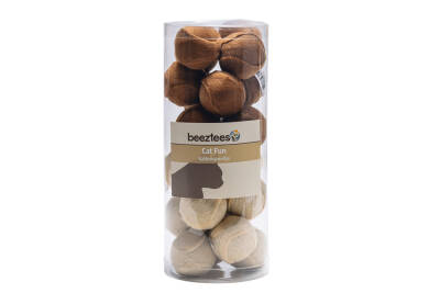 Beeztees Kedi Oyuncağı, Top, Peluş, Çeşitli Renklerde, 4cm - 5