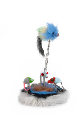 Beeztees Kedi Oyuncağı, Yaylı Fareleri Kediotlu, 15x15x25cm - 1