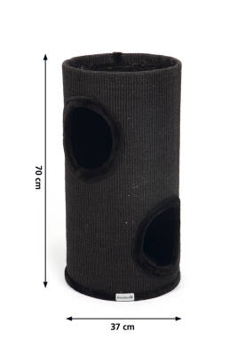 Beeztees Kedi Tırmalama ve Oyun Evi, Siyah, 37x70cm - 2