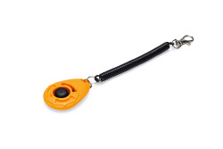 Beeztees Köpek Eğitim Klikırı, Karabina ve Bağlama Kordonlu, Turuncu, 6x4x1,7cm - Beeztees