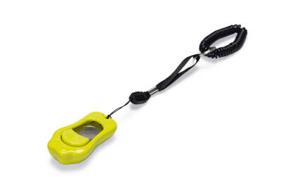 Beeztees Köpek Eğitim Klikırı, Karabina ve Bağlama Kordonlu, Yeşil, 6,5x4x2cm - 1