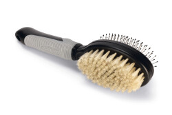 Beeztees Köpek Fırçası ve Tarağı, Çift Taraflı, L, Siyah Gri, 22,5cm, 22,5x6,5x7,5cm - Beeztees