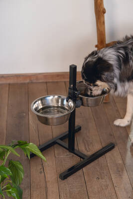 Beeztees Köpek İkili Mama Su Kabı, Ayaklı, Paslamaz Çelik, 25cm, 2x2,5L - 2