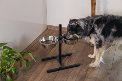 Beeztees Köpek İkili Mama Su Kabı, Ayaklı, Paslamaz Çelik, 25cm, 2x2,5L - 3