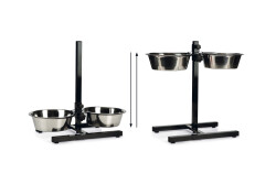 Beeztees Köpek İkili Mama Su Kabı, Ayaklı, Paslamaz Çelik, 25cm, 2x2,5L - 5
