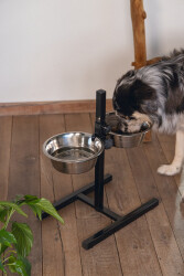 Beeztees Köpek İkili Mama Su Kabı, Ayaklı, Paslamaz Çelik, 25cm, 2x2,5L - 2