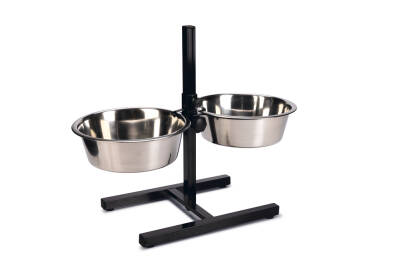 Beeztees Köpek İkili Mama Su Kabı, Ayaklı, Paslamaz Çelik, 28cm, 2x4,5L - 4