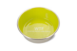 Beeztees Köpek Mama Su Kabı, Paslanmaz Çelik, İçi Sarı, 16cm, 940ml - 2