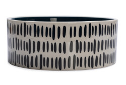 Beeztees Köpek Mama Su Kabı, Seramik, Yeşil Beyaz, 18cm, 1200ml - 3