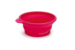 Beeztees Köpek Mama ve Su Kabı, Teleskopik, Pembe, Silikon, 15,5cm, 250ml - Beeztees