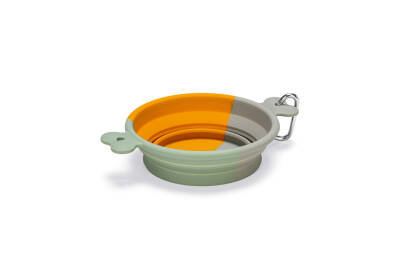 Beeztees Köpek Mama ve Su Kabı, Teleskopik, Turuncu, Silikon, 15,5cm, 750ml - 3