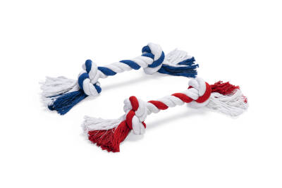 Beeztees Köpek Oyuncağı, Çift Düğümlü Diş İpi, Pamuk İplerden, 18x4x4cm, 125gr - 1