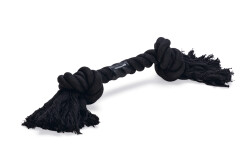 Beeztees Köpek Oyuncağı, Çift Düğümlü Diş İpi, Pamuk İplerden, Siyah, 50x9x7,5cm, 319gr - Beeztees