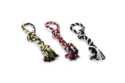 Beeztees Köpek Oyuncağı, Çift Düğümlü Diş İpi, Tutamaçlı, 25cm, 70gr - 1