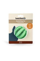 Beeztees Köpek Oyuncağı, Diş Bakım/Ödül Topu, Yeşil, 7x7x7cm - 2