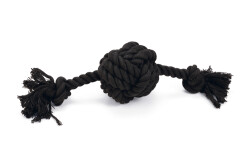 Beeztees Köpek Oyuncağı, Diş İpinden Top ve İpi, Siyah, 34x10x9cm, 255gr - 1